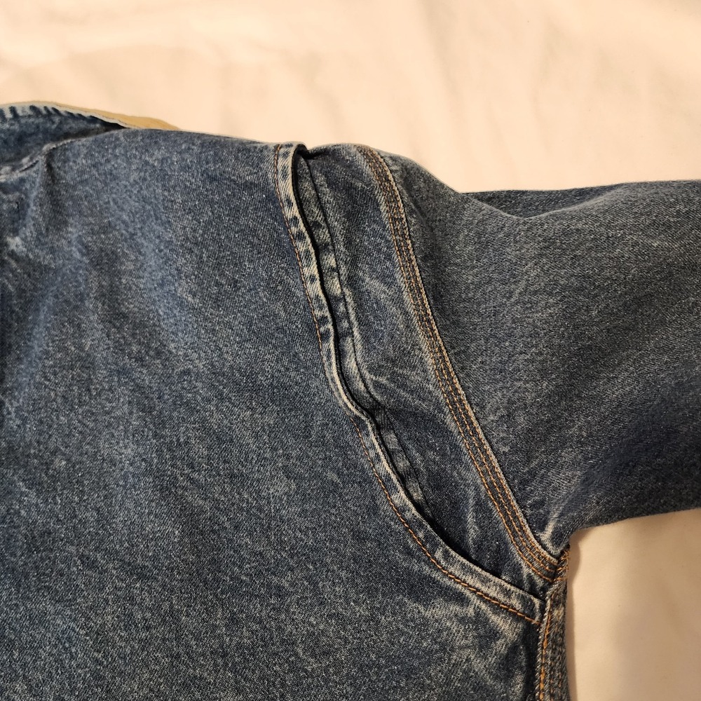 Vintage Polo Ralph‎ Lauren Dungaree Denim Jean Jacket Men's Large Made In USA - Picture 11 of 16